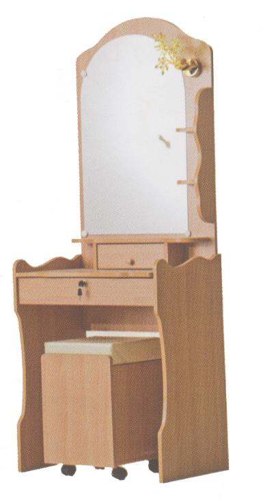 โต๊ะเครื่องแป้ง กระจกโค้ง+สตูล DRN-0601