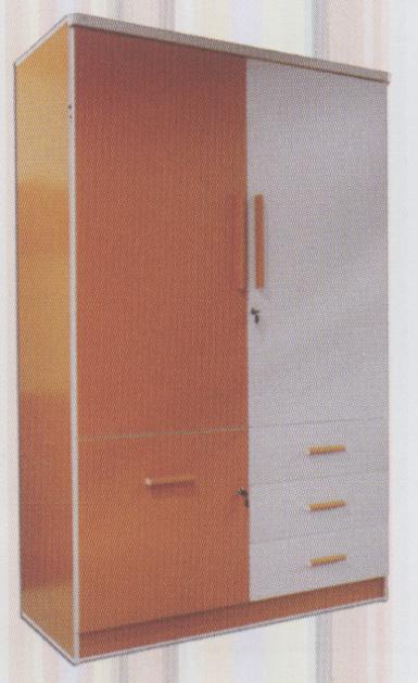ตู้เสื้อผ้า 2 บานสูง CHW-1200 สีส้ม